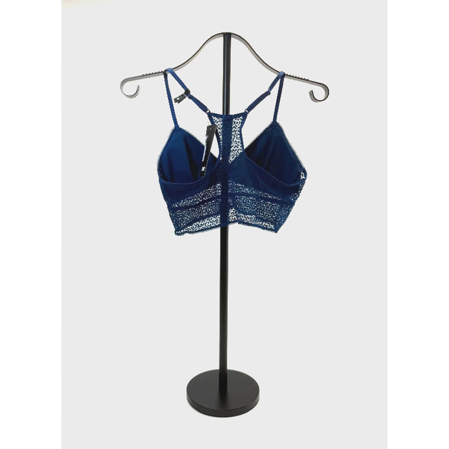 Dkny Women's Modern Lace Longline Bralette Blue Size: M DK4021