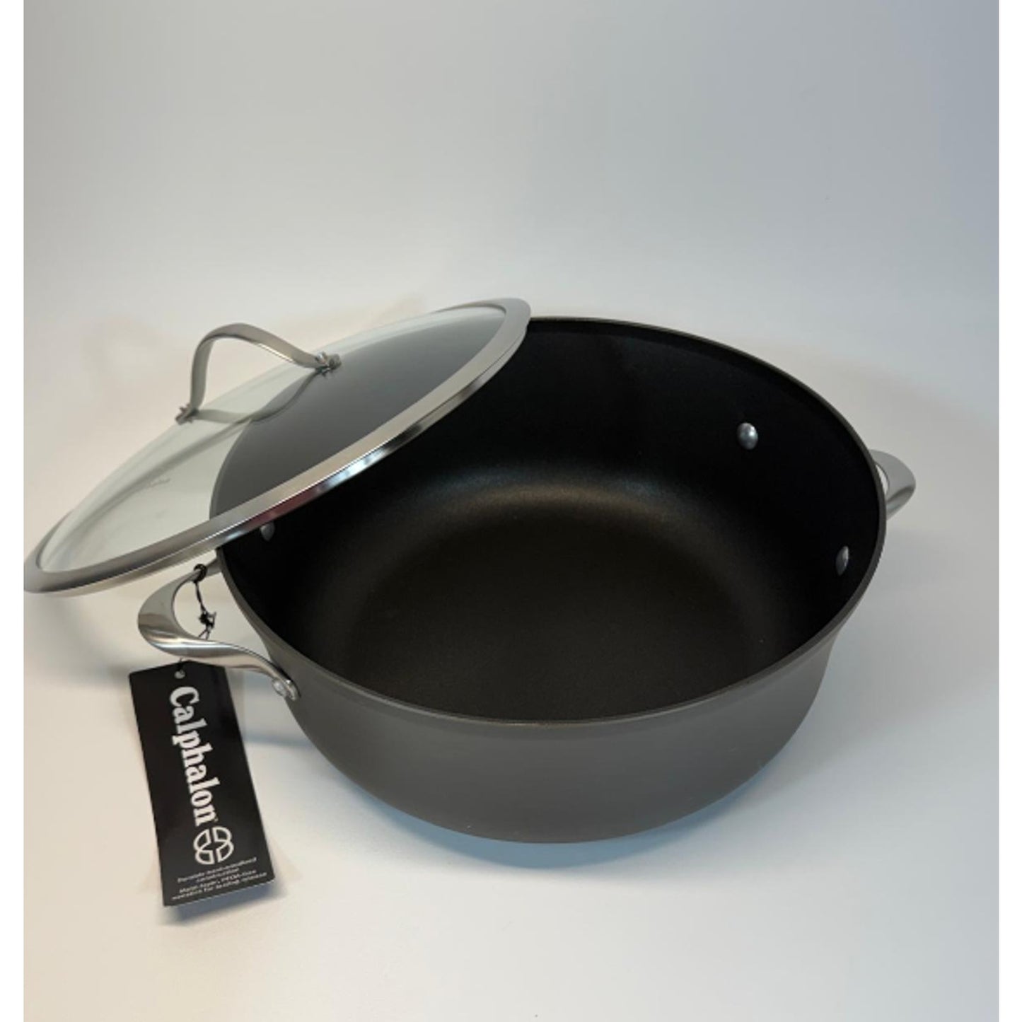 Calphalon 8.5 Qt Hard Anodized Dutch Oven Stock Pot 8788 1/2 with Glass Lid