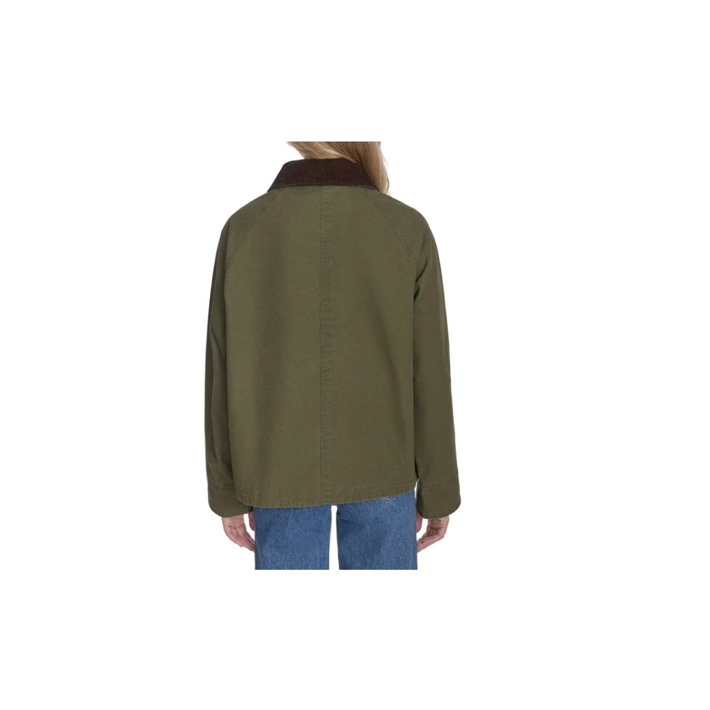 Levi's Women's Standard fit Canvas Jacket, Green Olive Size L