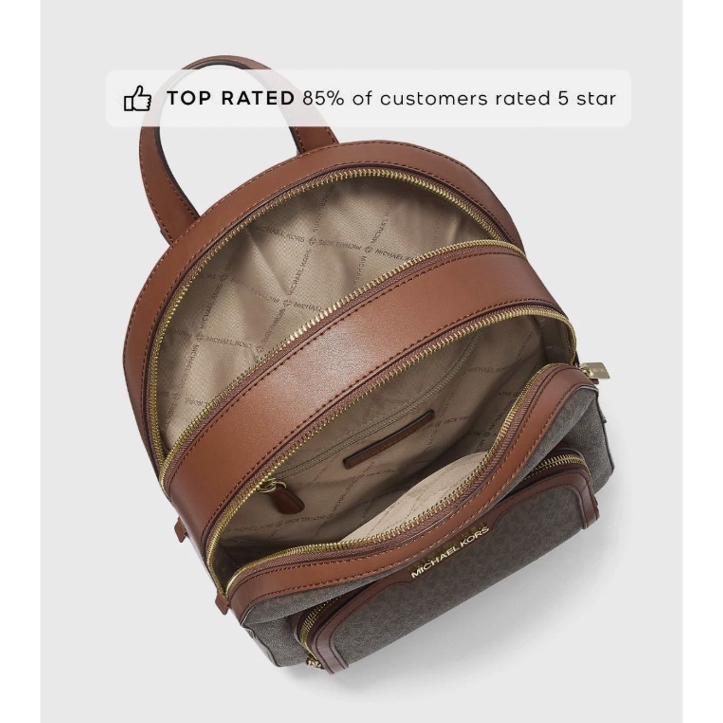 Michael Kors Jaycee Women's Medium Logo Backpack - Brown (35S2G8TB2B)