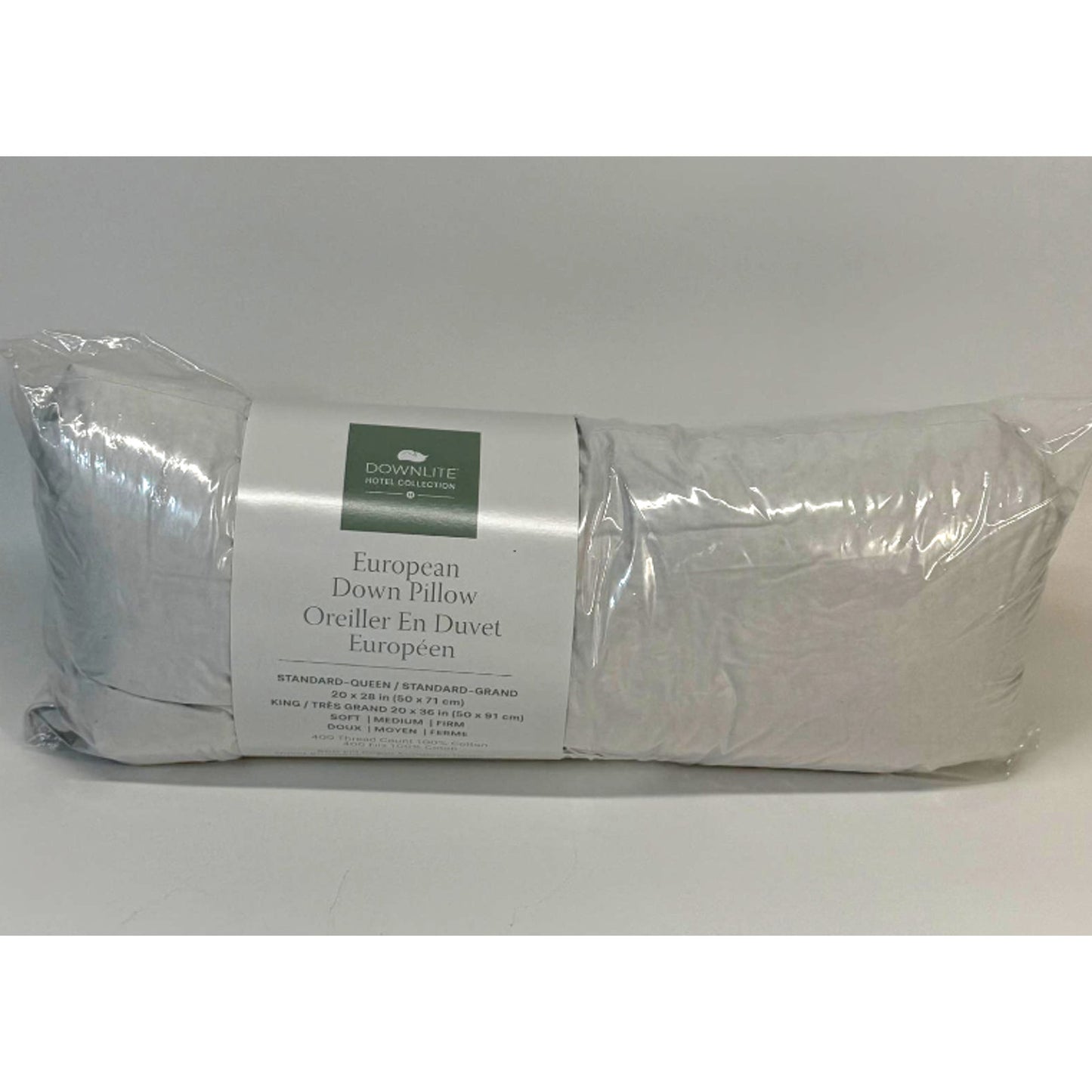 Downlite European Down Pillow Standar / Queen 20 in x 28 in