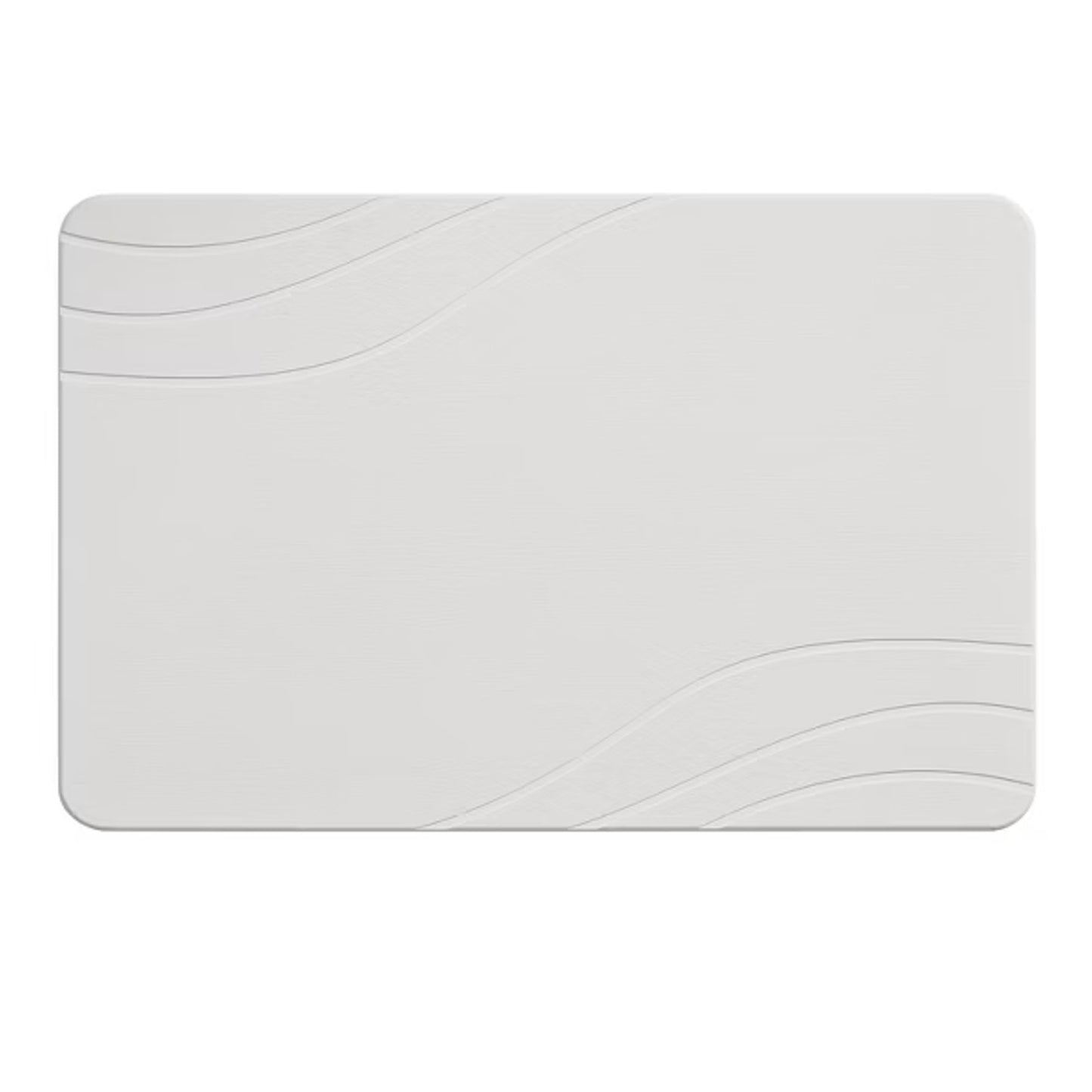 15.4"x23.6" Diatomaceous Stone Hard Bath Mat Warm White