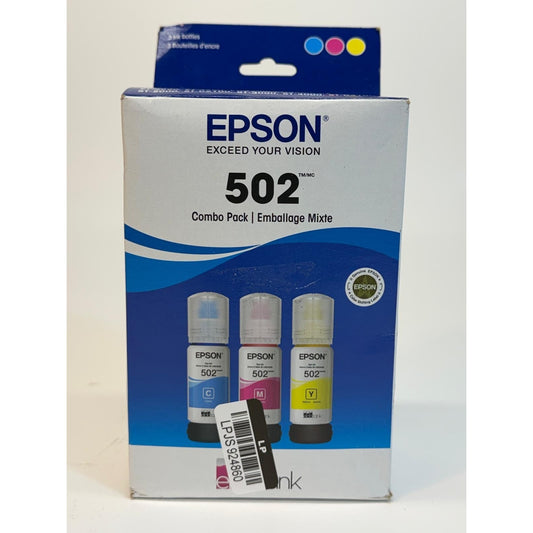 Epson 502 Combo Pack Ecotank Cyan Magenta Yellow Ink Cartridges