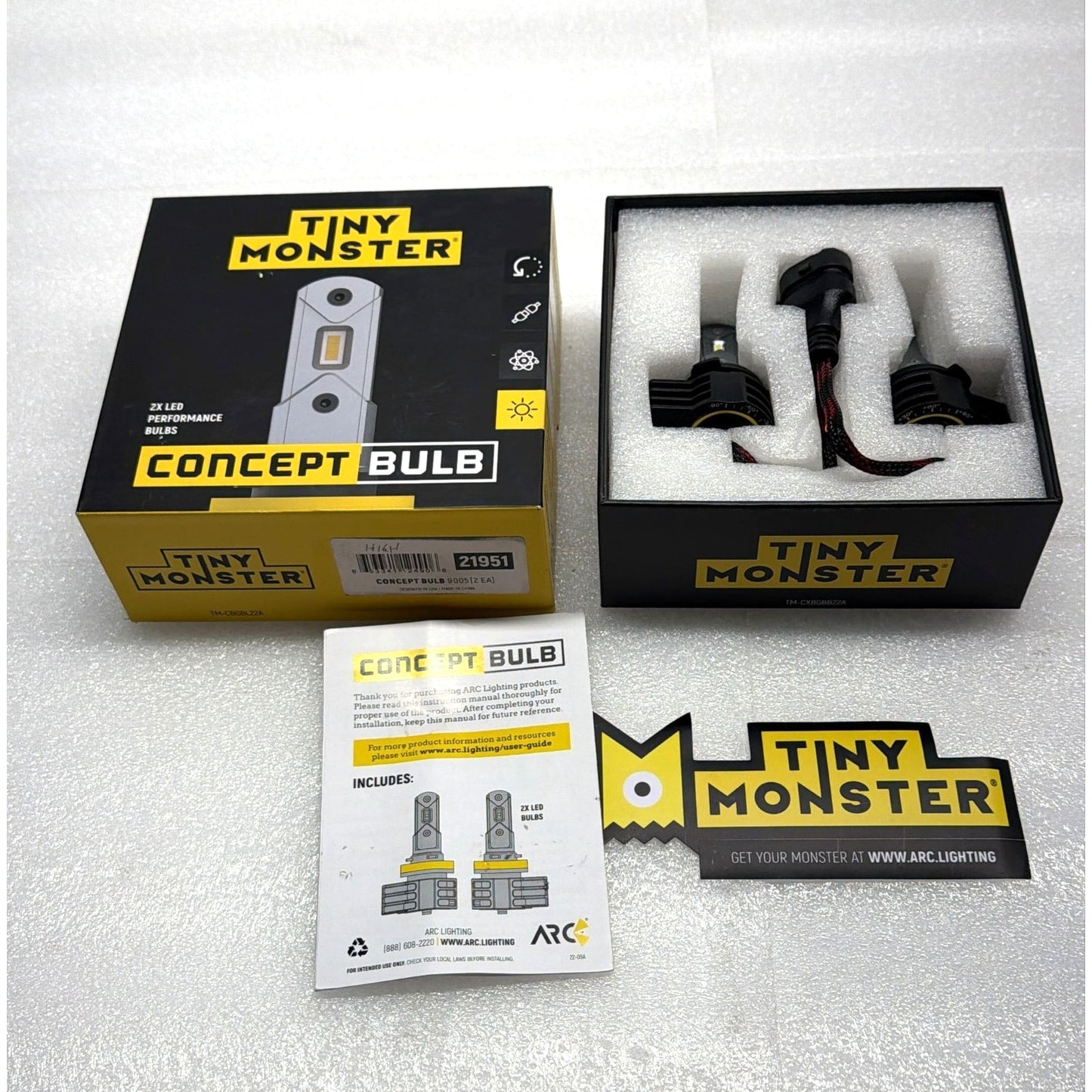 ARC Lighting® 21951 Tiny Monster® 9005 Concept LED Bulb Kit PAIR, 653341124906