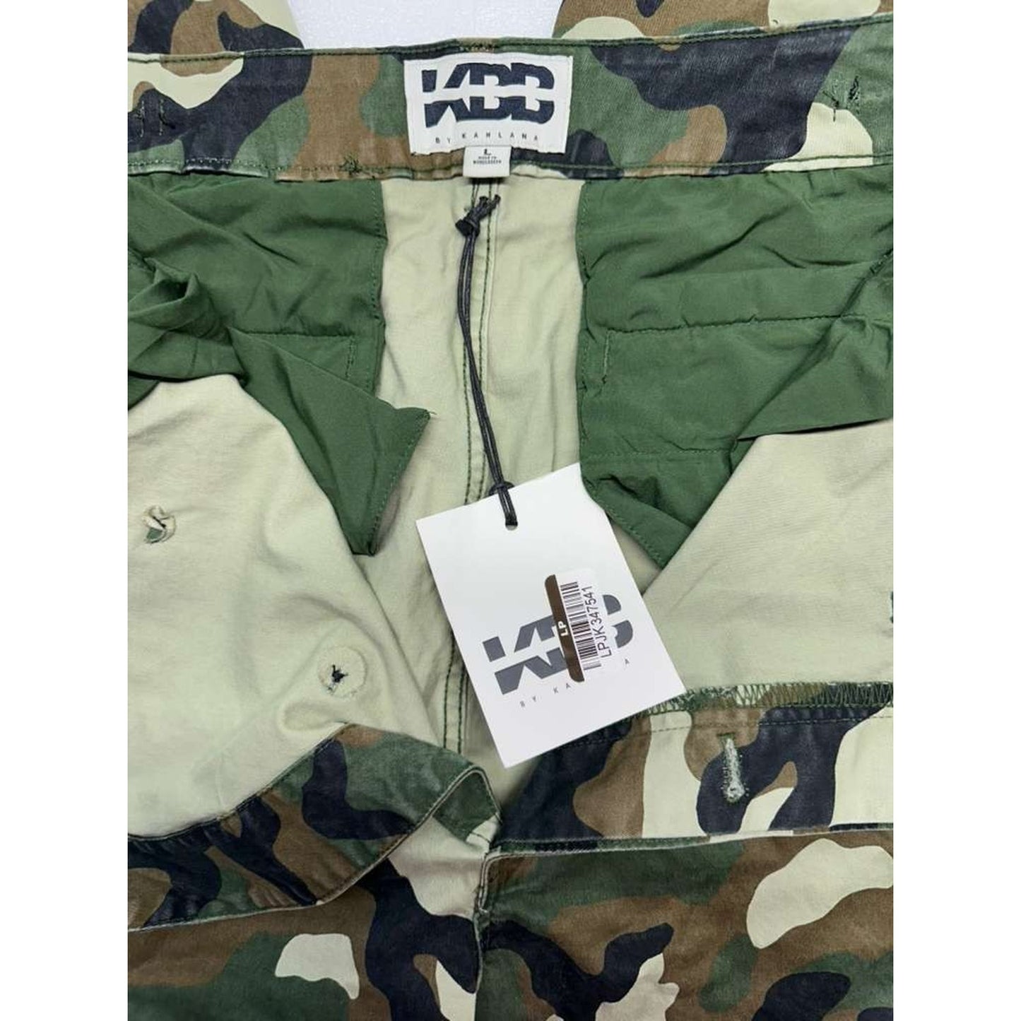 KBB by KAHLANA Women's Mid-Rise Straight Leg The Cargo Jogger Camo Size Large