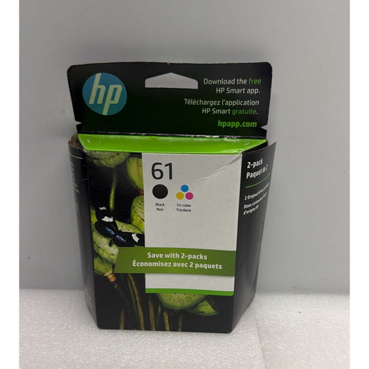 HP 61 Black + 61 Tri-Color Ink Cartridge