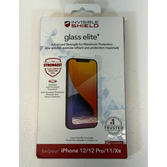 ZAGG Glass Elite+ Tempered Screen Protector iPhone 12 Pro 12 11 XR