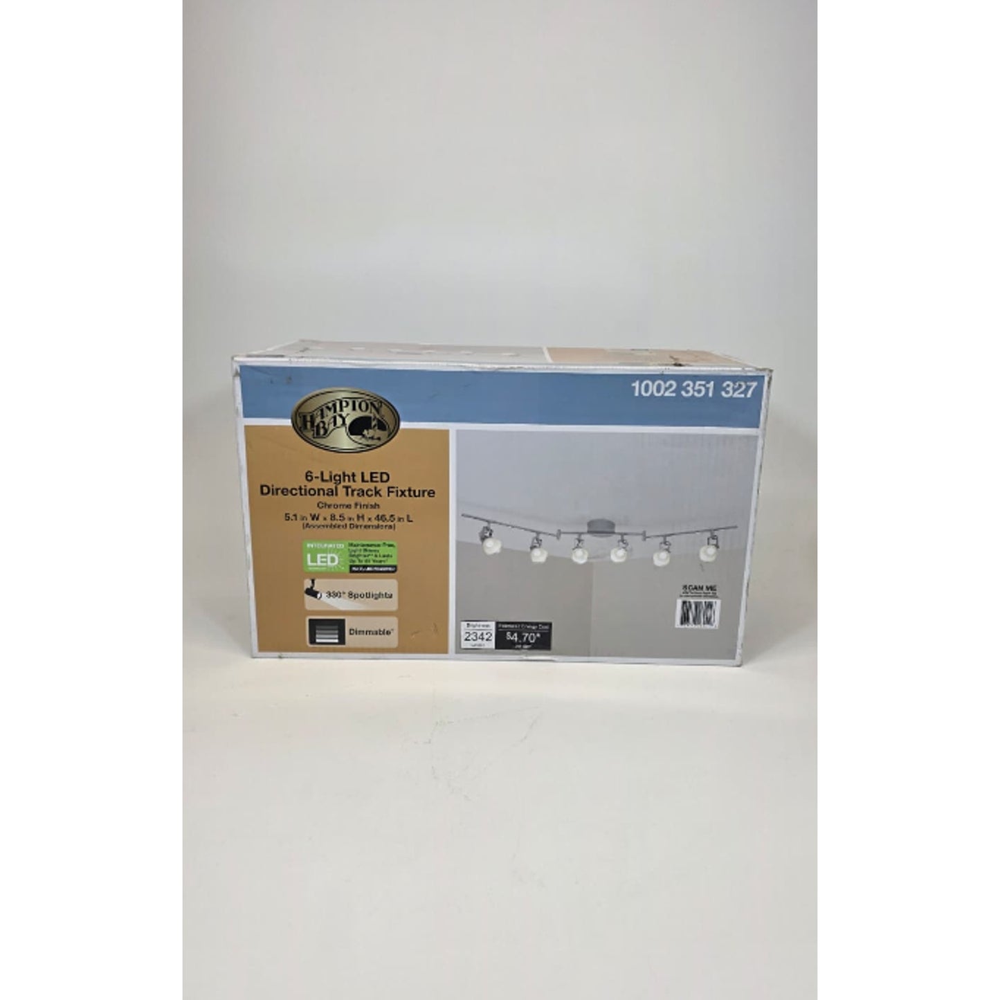 Hampton Bay 6-Light 4 ft. Chrome Integrated LED Track Lighting Kit