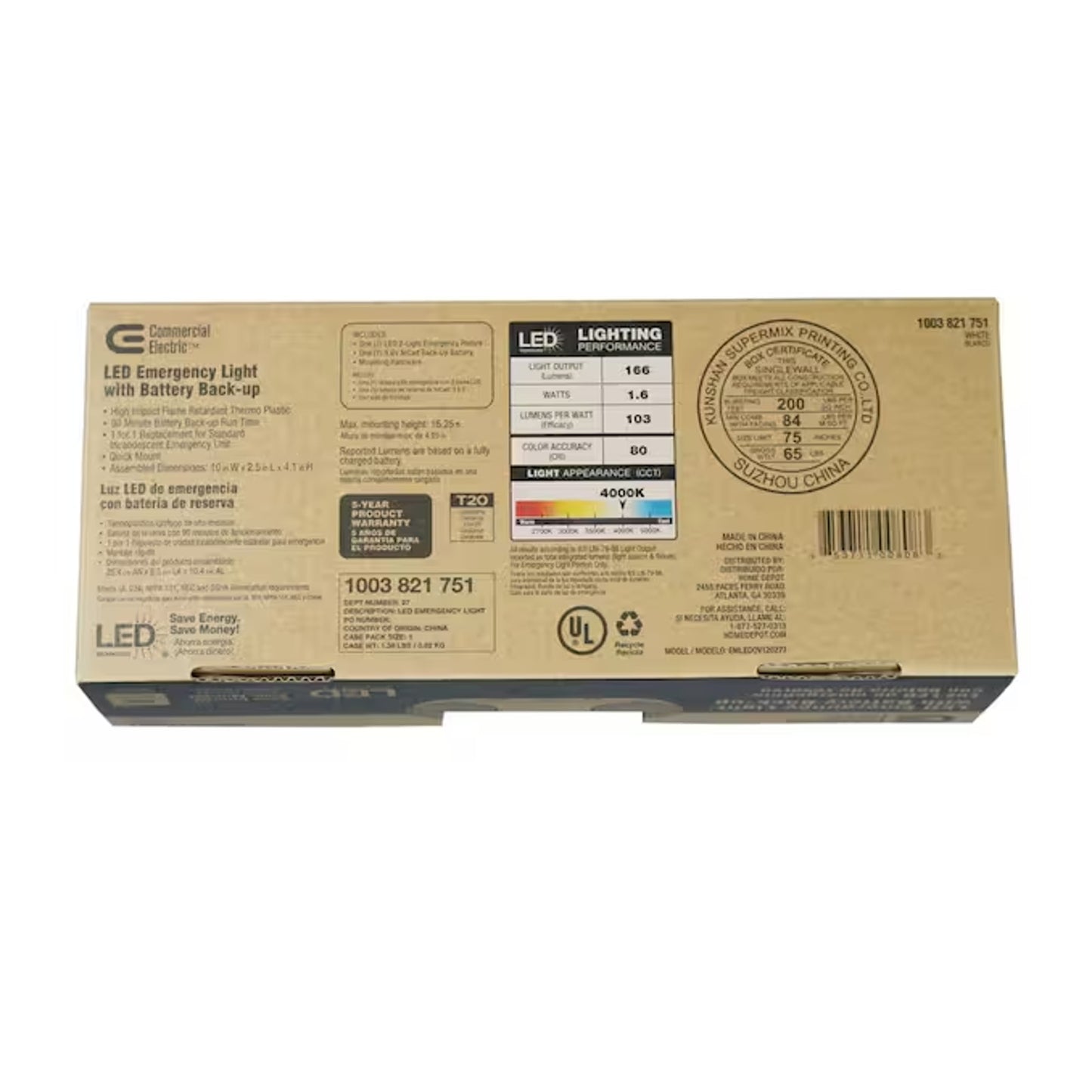 1-Pack Oval 11-Watt Equivalent Integrated LED White Emergency Light with Ni-Cad