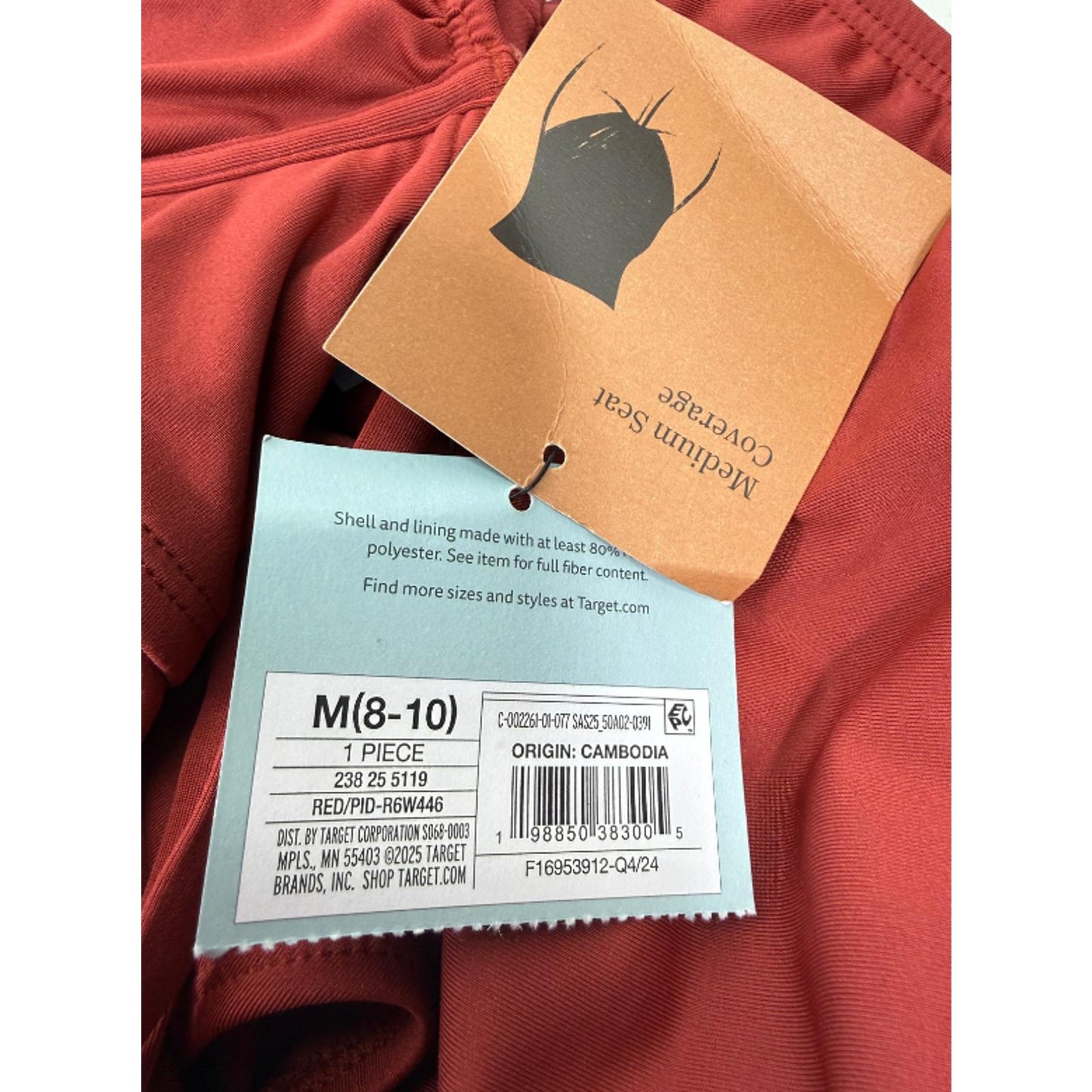 Women's Shirred Underwire One Piece Swimsuit - Shade & Shore Red Medium 8-10