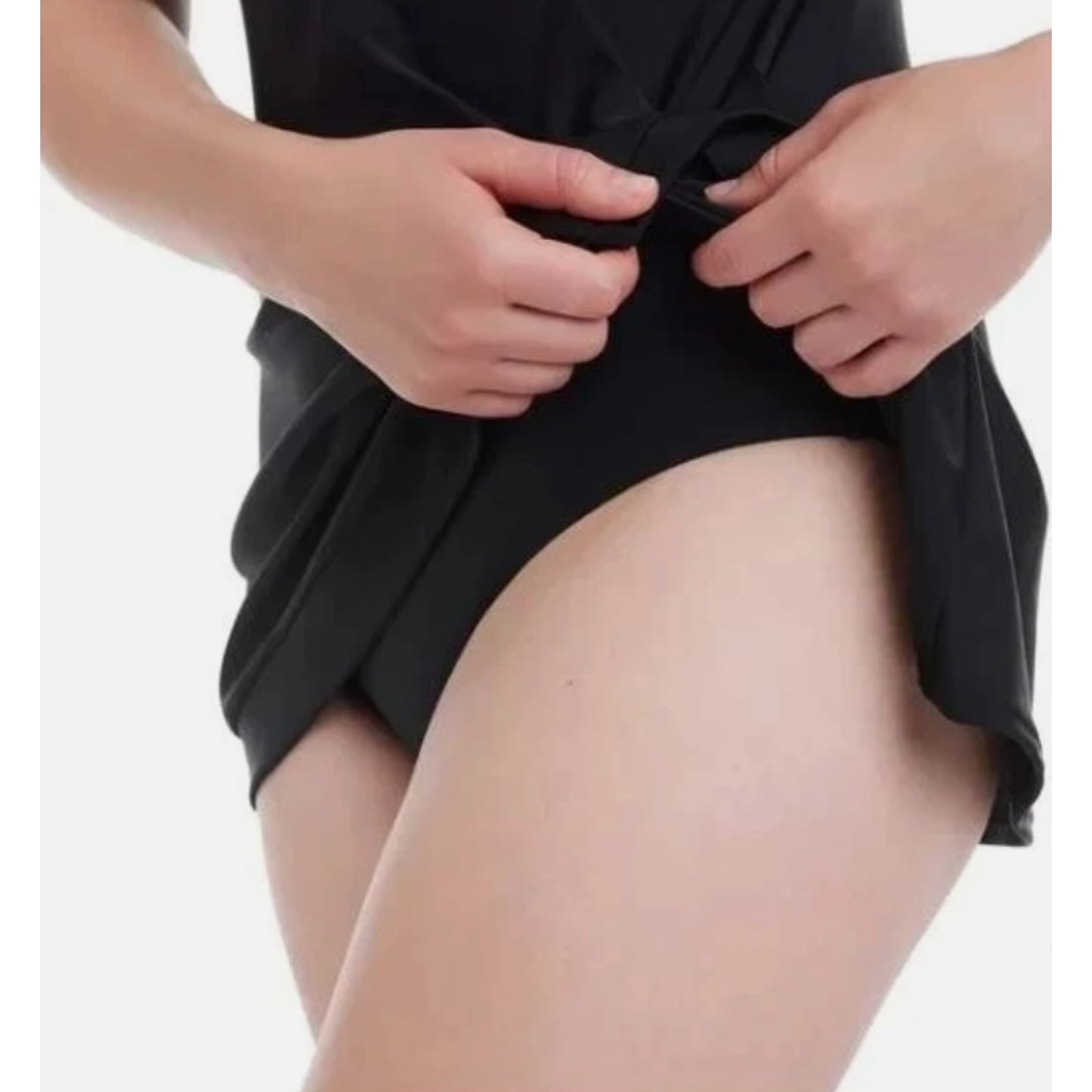 Beyond Control Womens Swim Dress UPF 50 Tummy Control Adjustable Straps, Black S