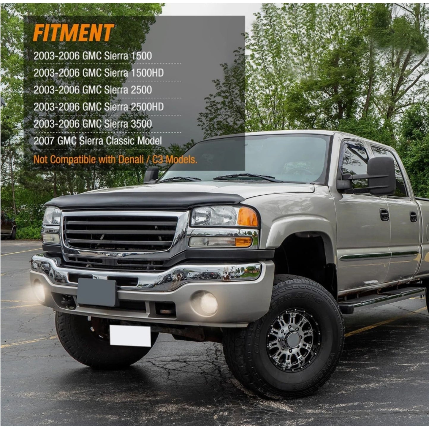 Nilight Fog Lights Assembly for 2003-2006 GMC Sierra 1500 1500HD 2500 2500HD