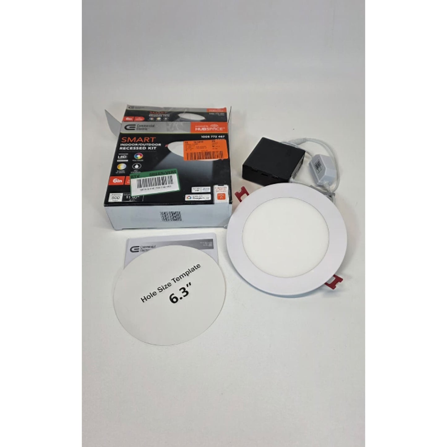 6 in. LED Round Smart RBG+ Tuneable White Canless Recessed Light for Kitchen Bat