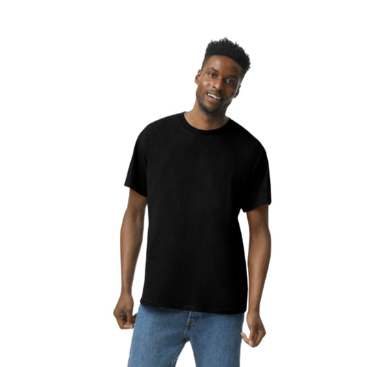 Gildan (4-pack) Black Solid Heavy Cotton Short Sleeve Blank T-Shirt S-4XL