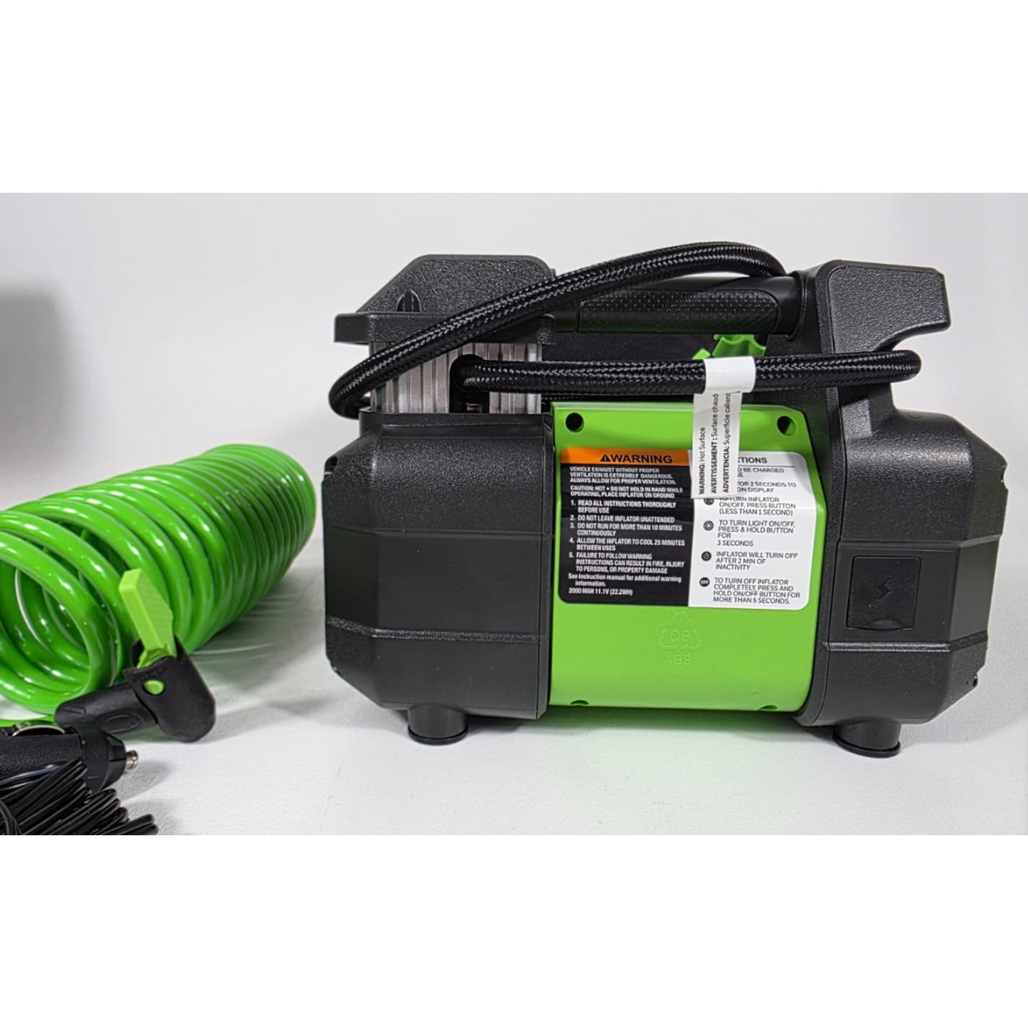 Slime 40086 Cordless Pro Power Tire Inflator Air Compressor Auto Shut-off