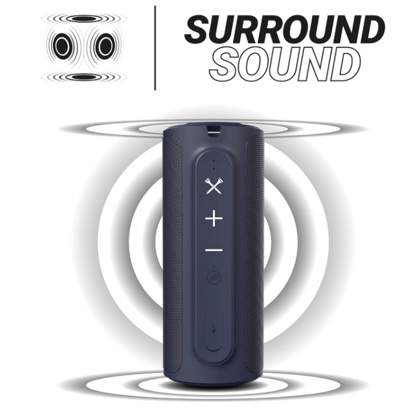 Blue Tees Golf SK-G-TP-BKI Magnetic Bluetooth Speaker PX7 Waterproof - USB