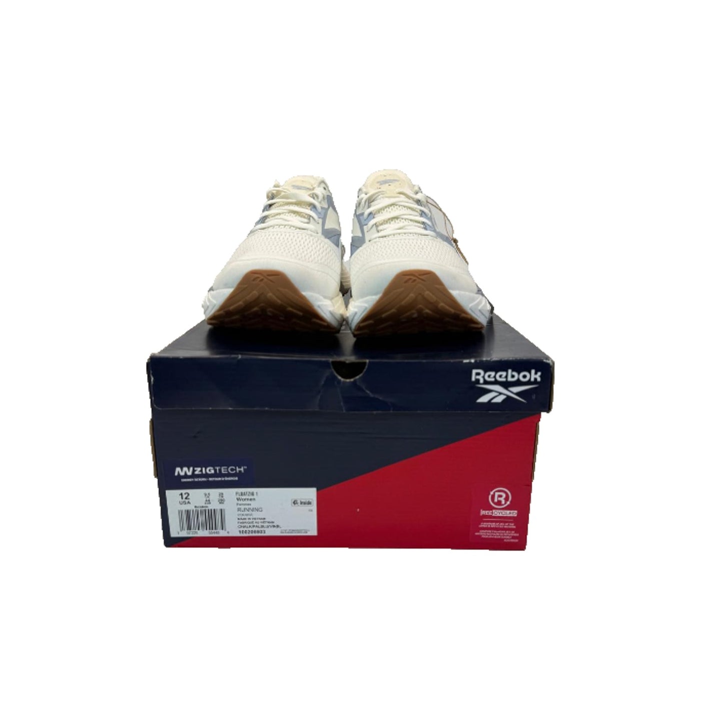 Reebok Women's Floatzig 1 Sneaker, Chalk/Pale Blue/Vintage Blue, Women's Size 12