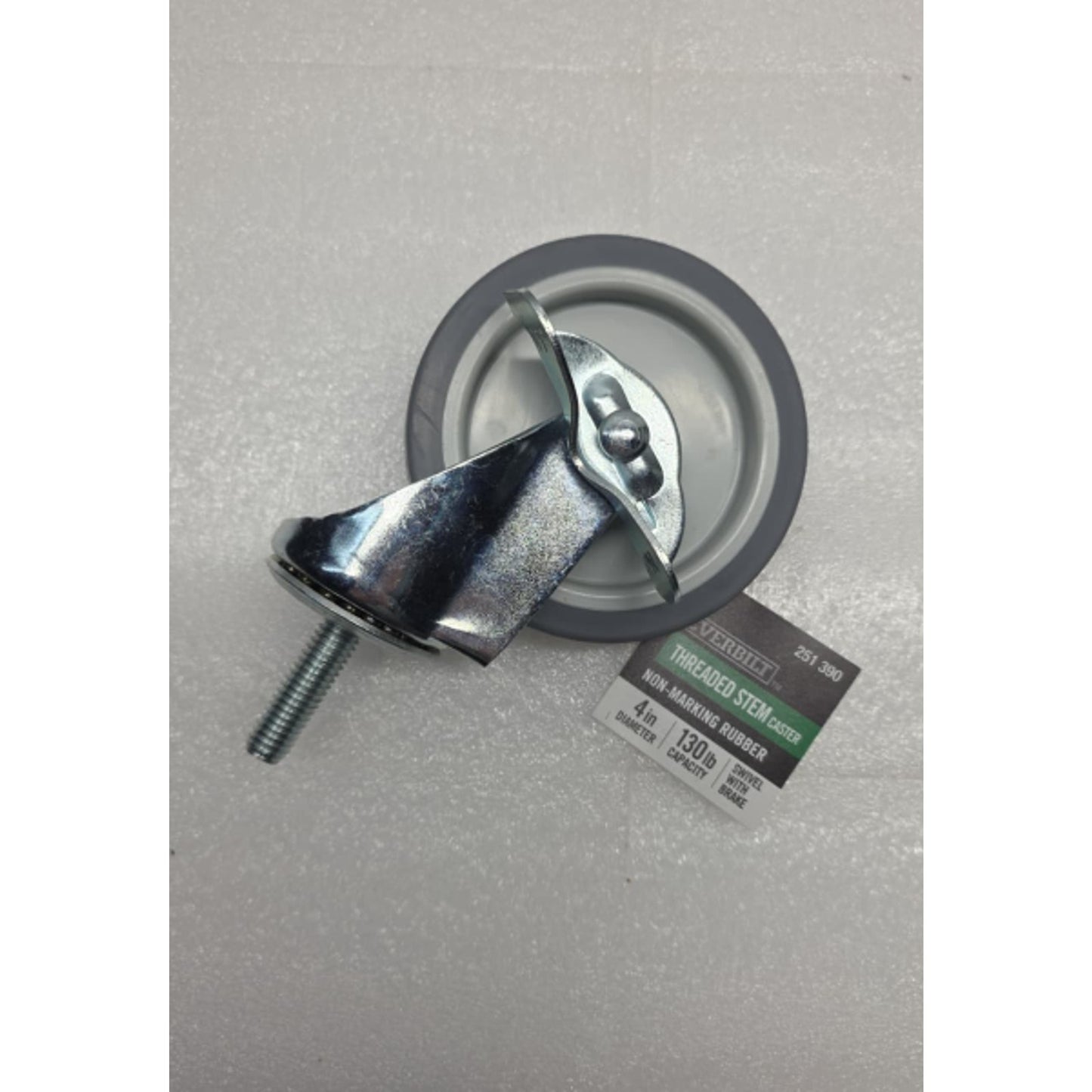 Everbilt 4 in. Steel Swivel Gear Body Wheel With Lock and 130 lb. Load (4 pcs)