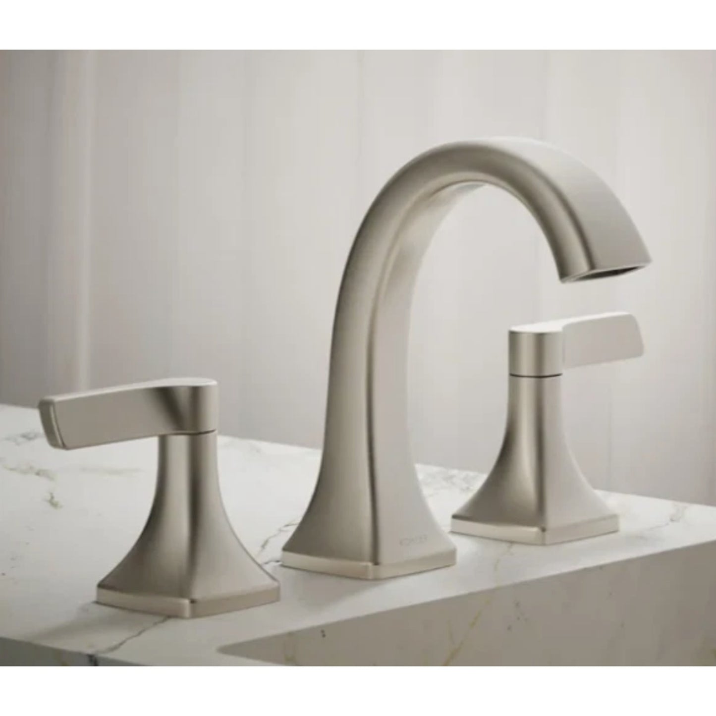 Kohler Riverly Widespread Bathroom Sink Faucet Brushed Nickel - 1PR38330-4D-BN-A