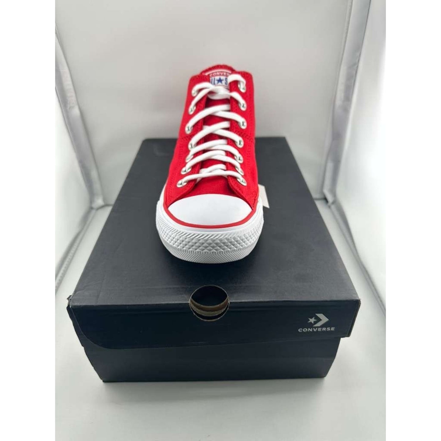 Converse Red Sneakers, Women’s CTAS Madison Mid (566501F) Size 10