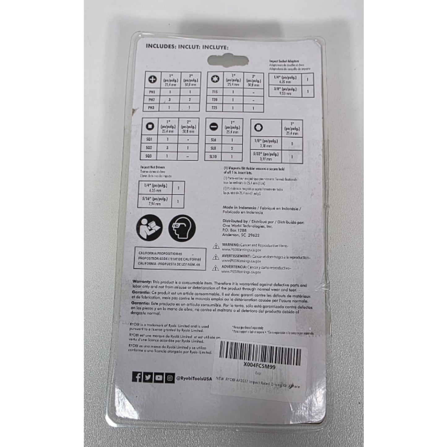 RYOBI Impact Rated Driving KIT 30Piece AR2037
