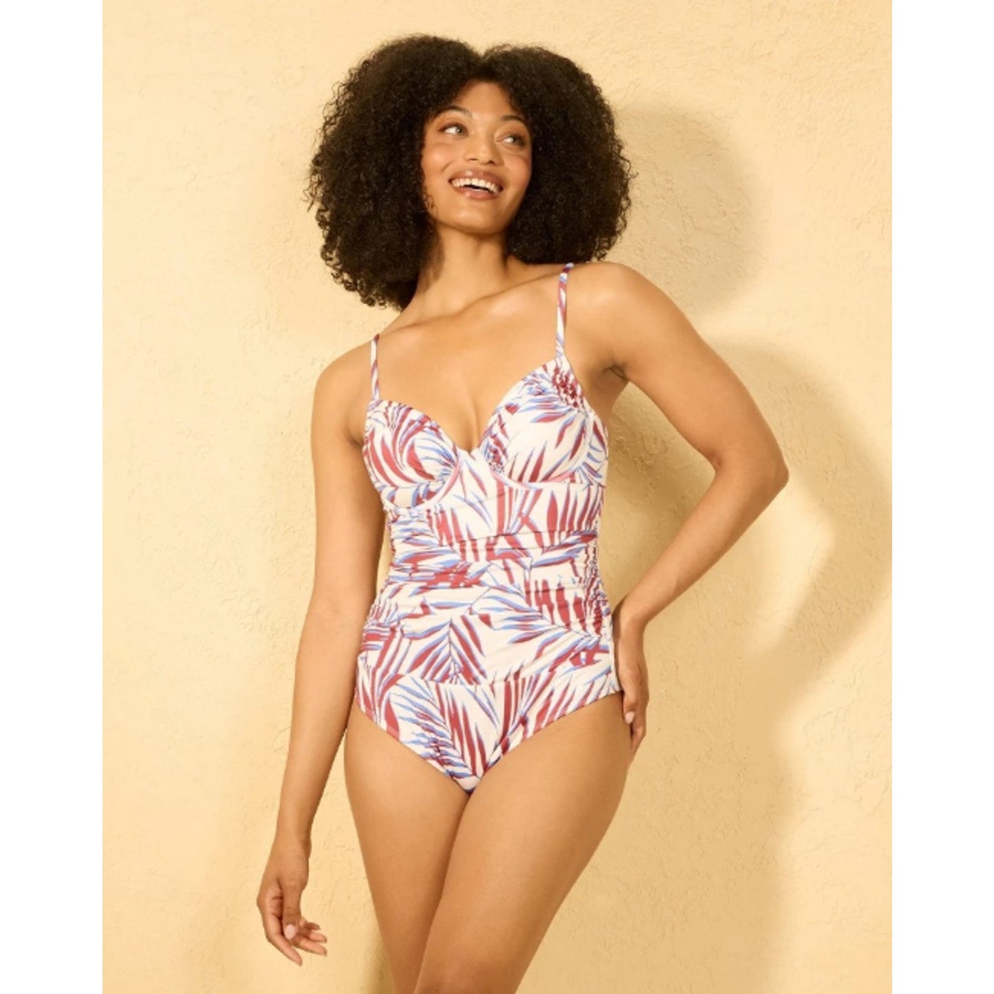 Women's Shirred Underwire Medium Coverage One Piece Swimsuit - Shade & Shore™ XS