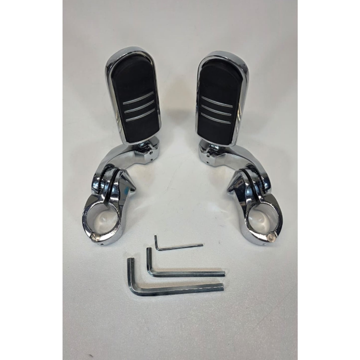 Motorcycle Highway Pegs Crash Bar Adjustable Foot Peg Compatible with Softail...