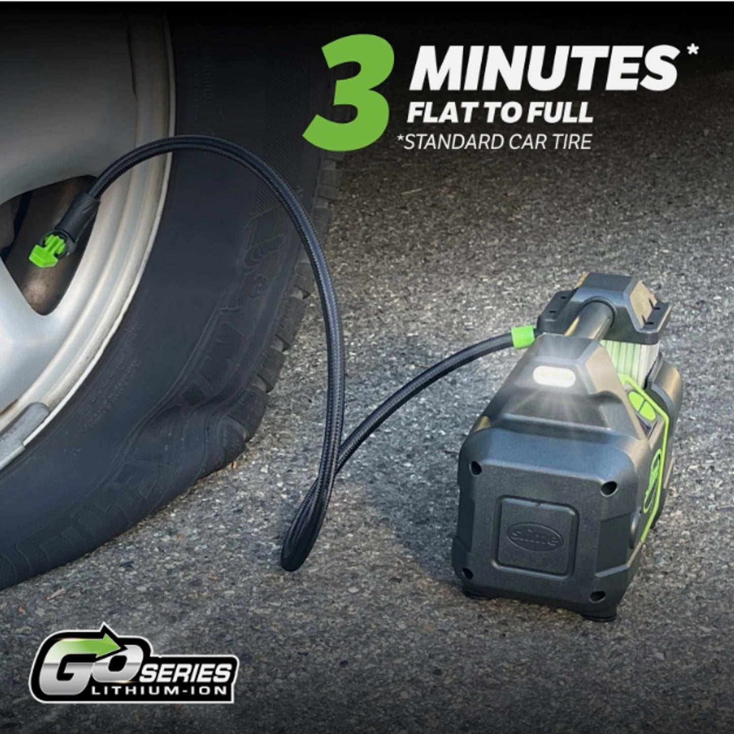 Slime 40086 Cordless Pro Power Tire Inflator Air Compressor Auto Shut-off