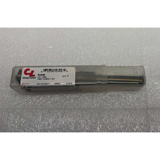 Chicago-Latrobe USA COBALT 3/4" Dia. 1/2" Reduced Shank Jobber Drill Bit HSCo