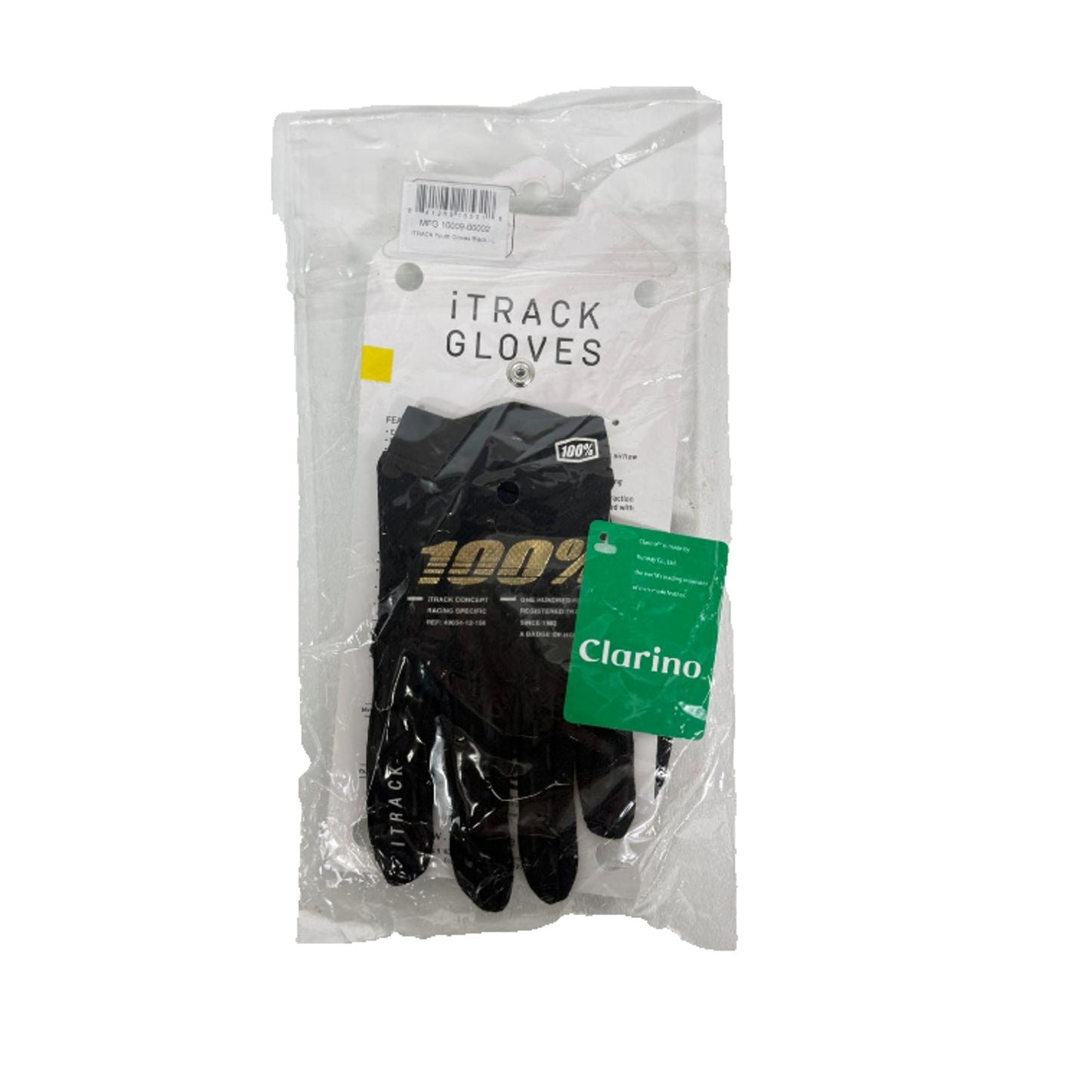 100% Youth Track Gloves Size Youth Large Black