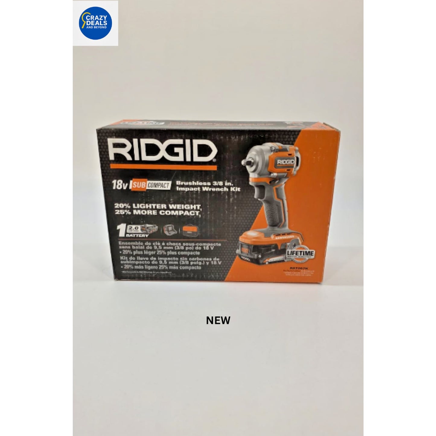 Ridgid R87207K 18V SubCompact Brushless 4-Mode 1/2 in. Impact Wrench Kit