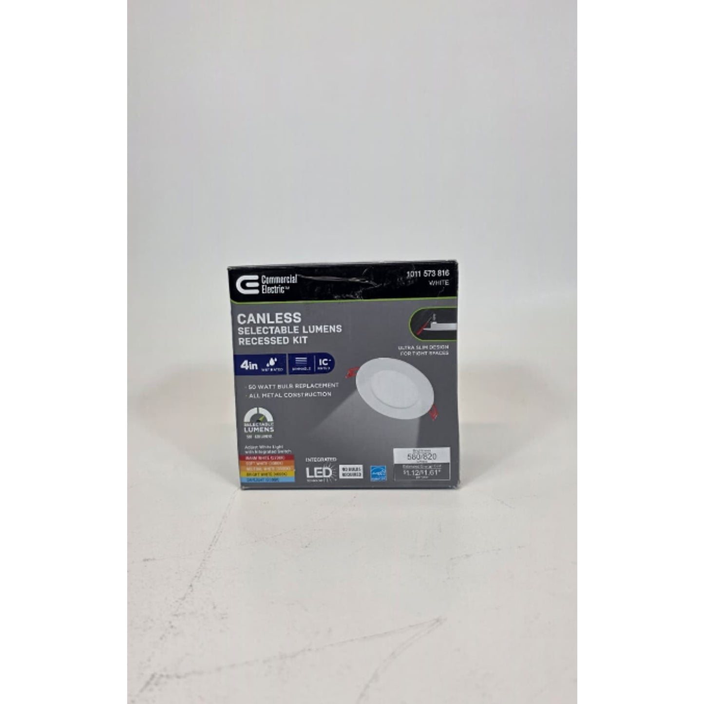 Premium Series 4 in. LED, 2-Level Lumen Select, Ultraslim Canless Recessed