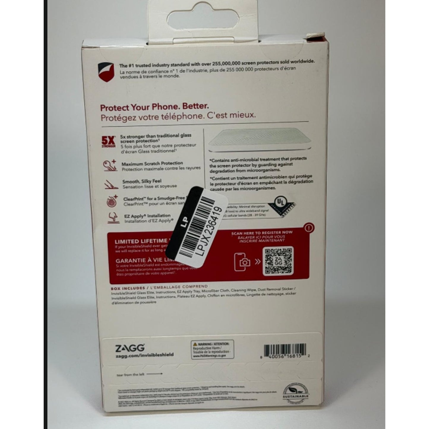 ZAGG InvisibleShield Glass Elite Screen Protector For iPhone 14/13/13 Pro