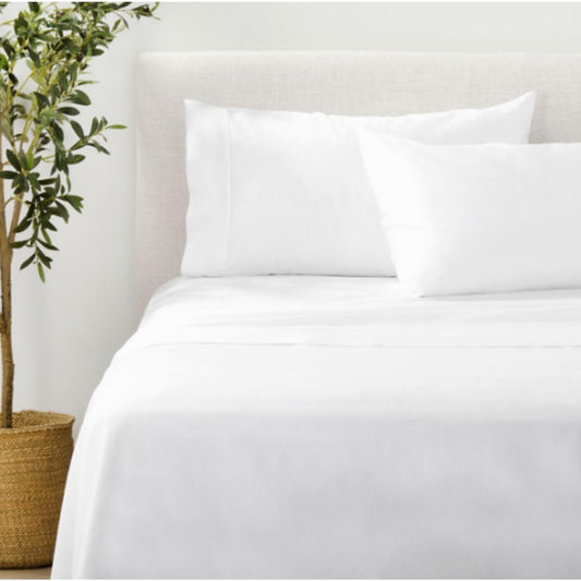 Nate Home By Nate Berkus Antique White 300TC Cotton Sateen Sheet Set Full