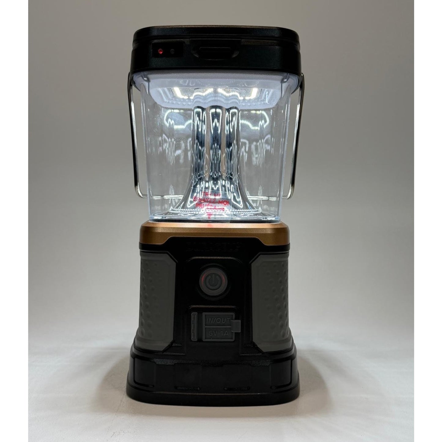 Duracell 3000 Lumen Rechargeable Lantern Solar USB Qi D Battery Ready
