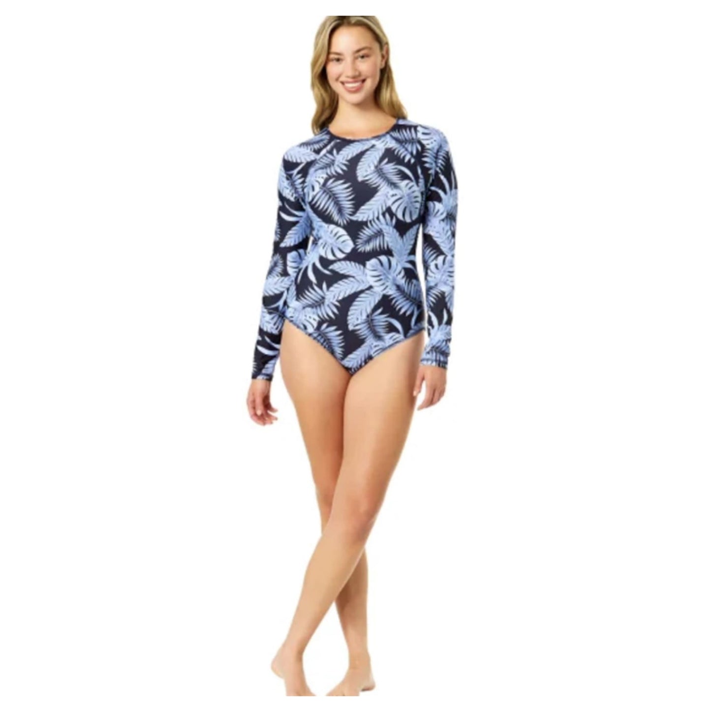 Hurley Women's UPF 50+ Stretch Long Sleeve One Piece Swimsuit Size XS