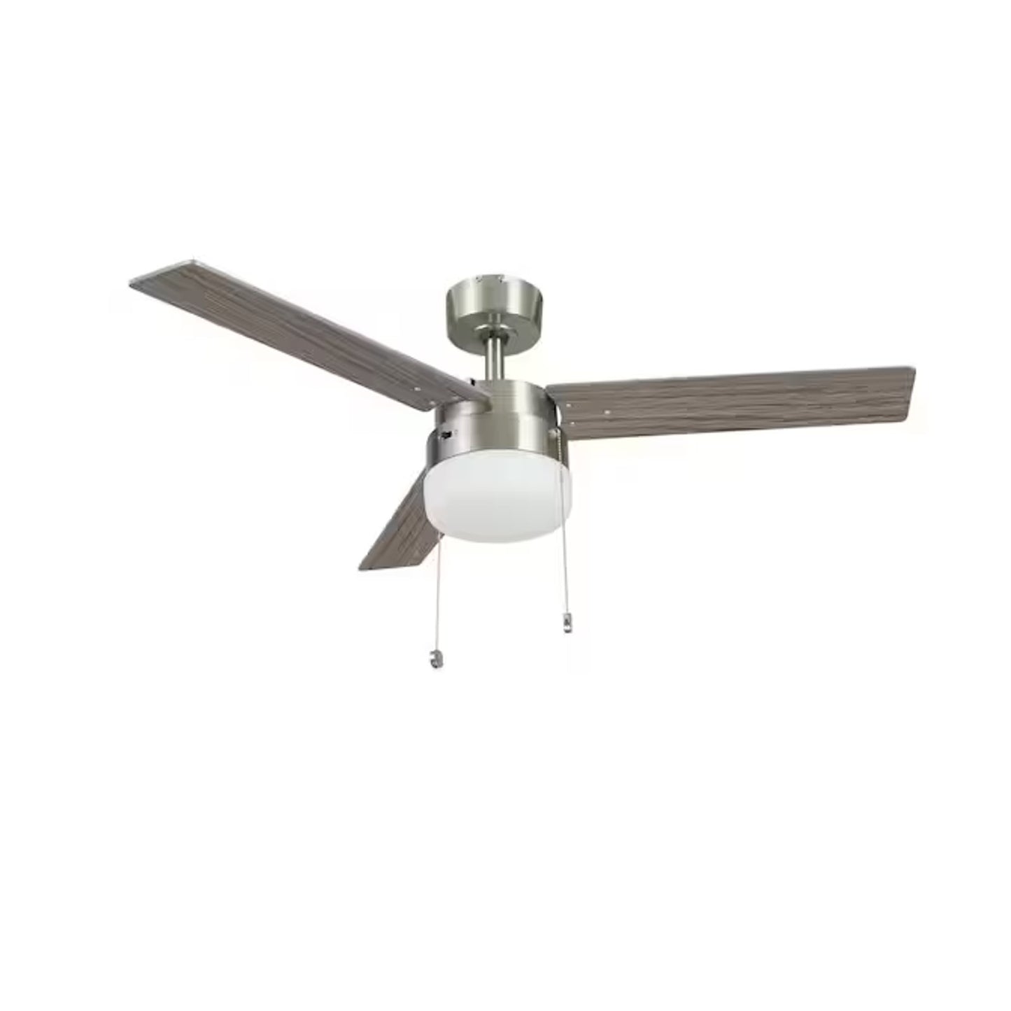Montgomery II 44 in. Indoor Brushed Nickel Ceiling Fan with Light Kit