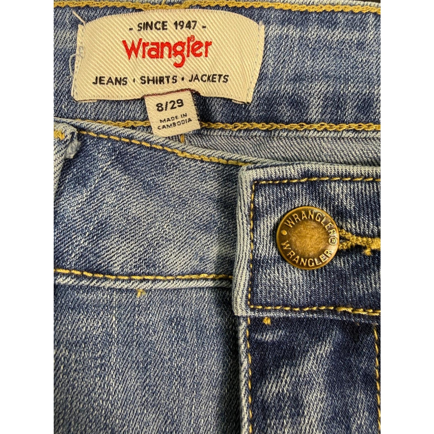Wrangler Women’s High-Rise Bootcut Jeans Free to Stretch Blue Sz 8/29 32” Inseam