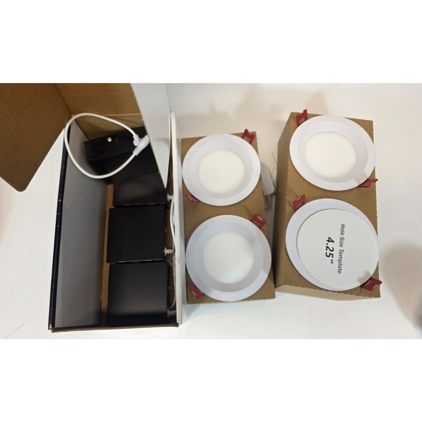 Commercial Electric Slim Baffle 9W 4" Canless Dimmable Recessed LED Light Kit...