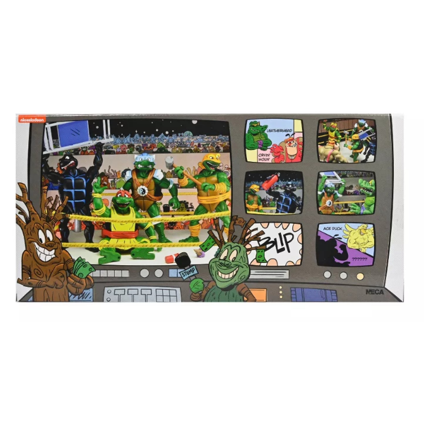 NECA STUMP AREA PRESENTS TEENAGE MUTANT NINJA TURTLES 4PK STUMP WRESTLING