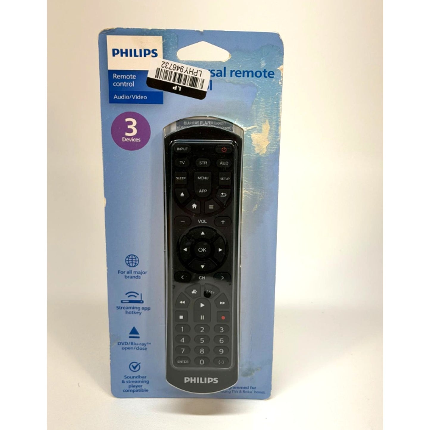 Philips Universal Remote Control For All Major Brands 3-Device Configuration