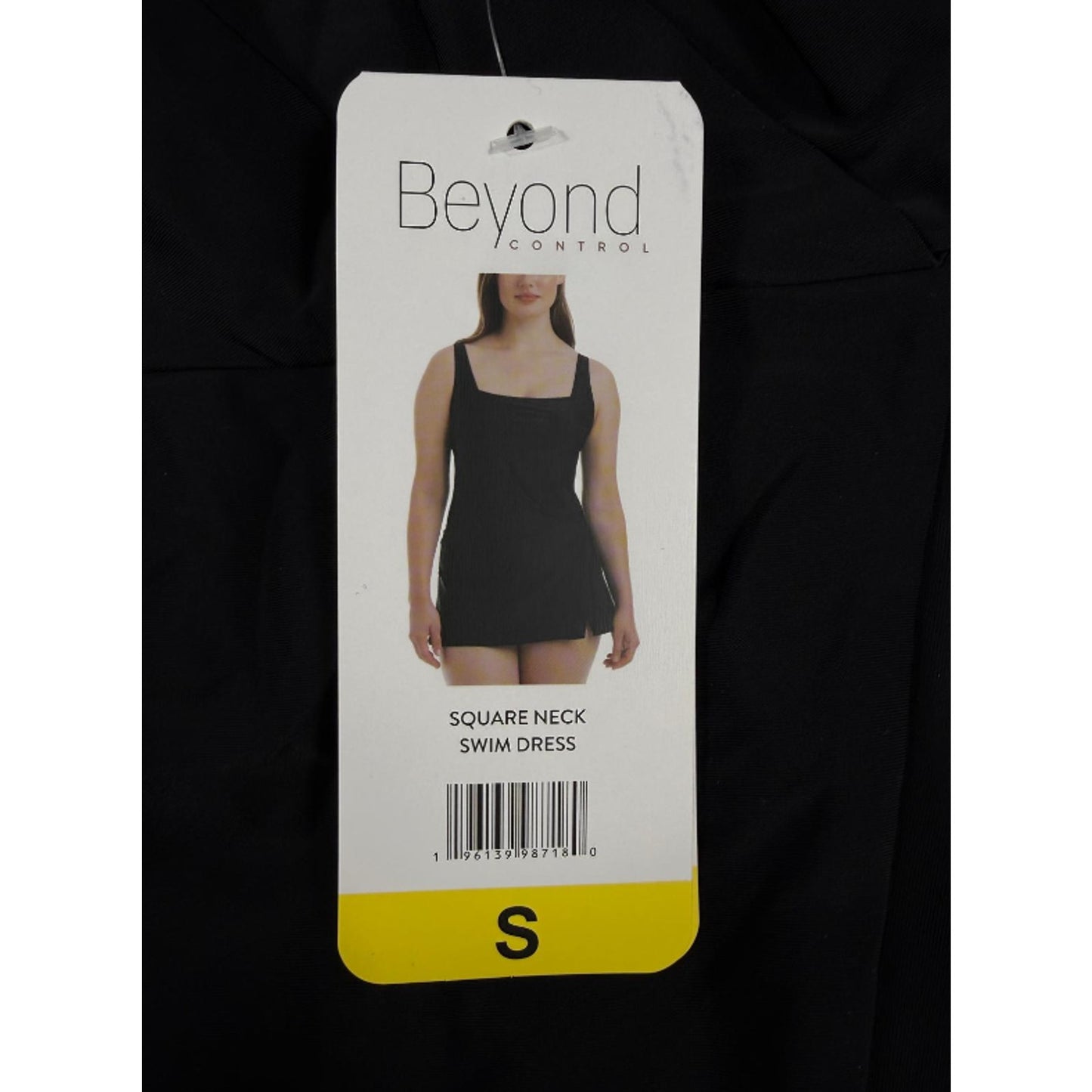 Beyond Control Womens Swim Dress UPF 50 Tummy Control Adjustable Straps, Black S