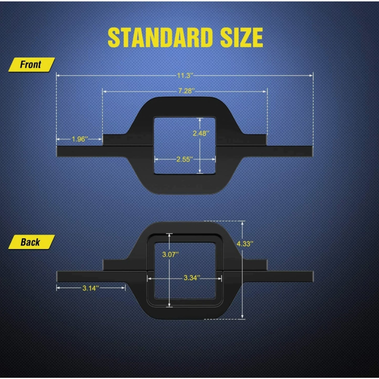 2PCS Tow Hitch Bracket 2.5"-3" Universal Mounting Kit Reverse LED Work Light Bar