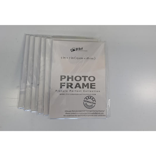 PBF 6 Pack 5"x 7" Clear Acrylic Self Standing Picture Frames PHOTOBOOTH