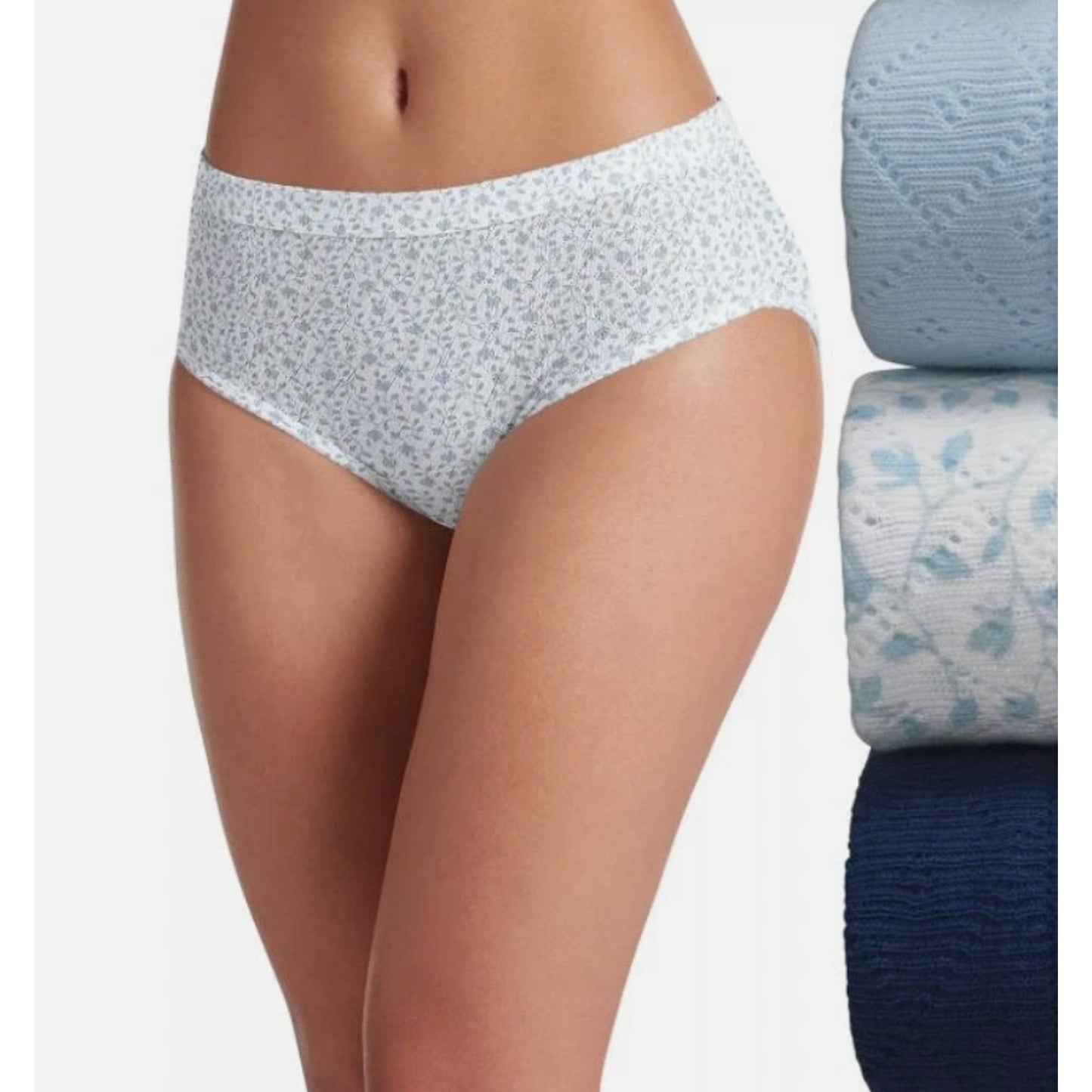 Women's Breathe Jockey 3-Pack 100% Cotton Hipster Panties Blue Assorted XXL