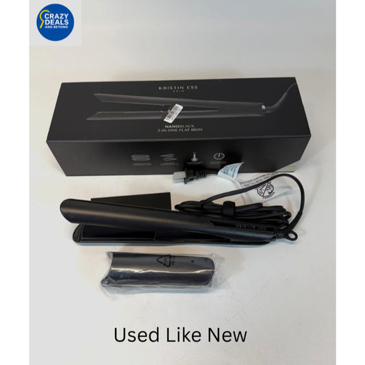 Kristin Ess Hair NANOBLACK Flat Iron 3-IN-One 1.25" inch Ceramic Plates