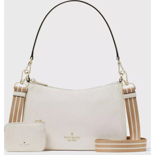 Kate Spade Rosie Shoulder Bag Parchment White Leather Purse KF086 NWT $399