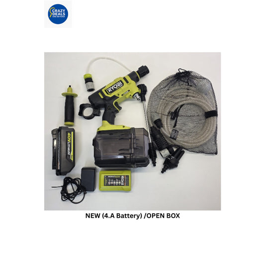 RYOBI Ezclean 600 PSI 0.7 GPM Cold Water Power Clean Kit With 40V 4Ah battery