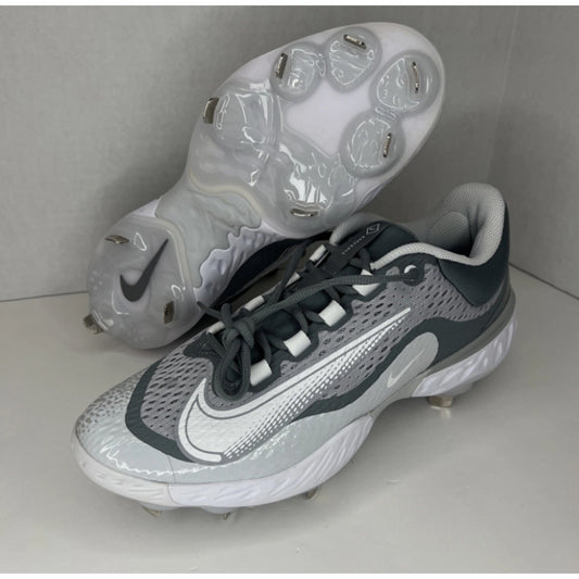 Nike Alpha Huarache Elite 4 Low Men’s 14 Baseball Cleats Grey/White DJ6521-012