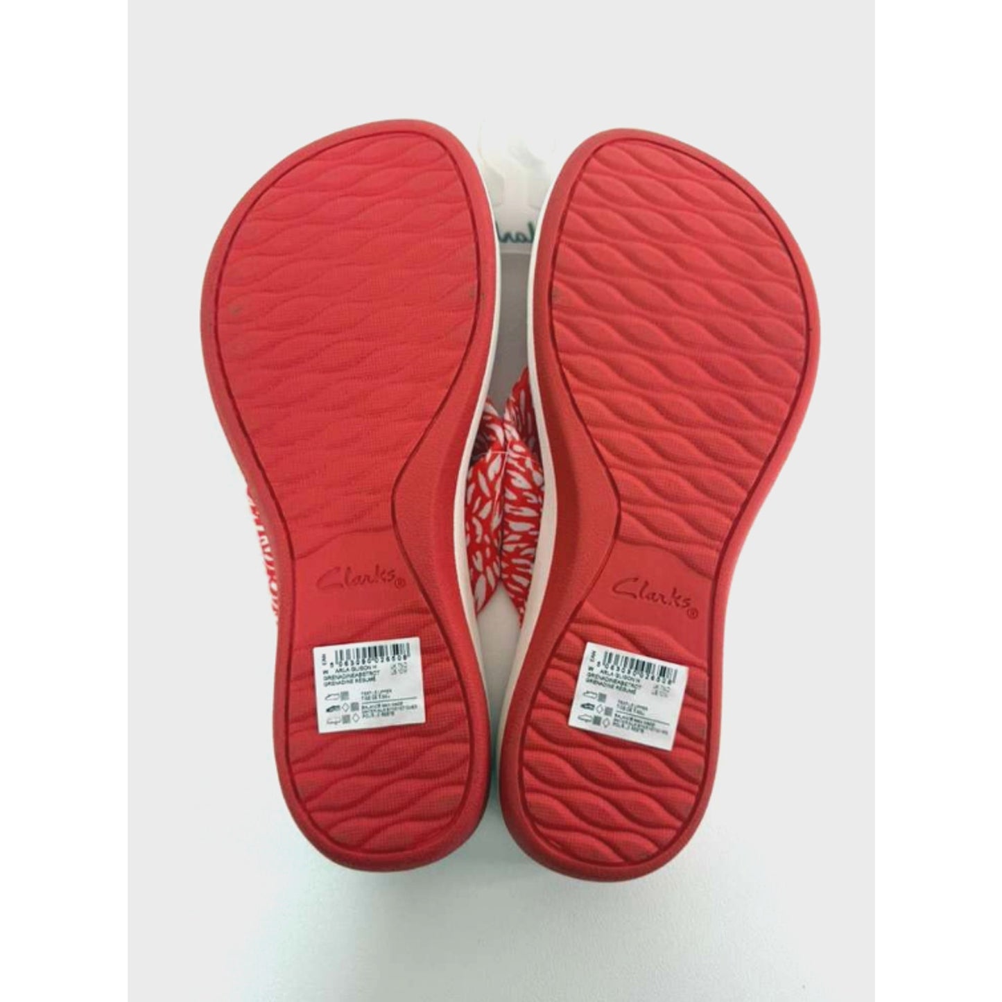 Clarks Women's Arla Glison Printed Fabric Flip-Flop Sandals Size 10